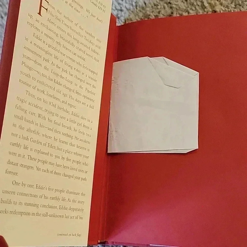 The Five People You Meet In Heaven Mitch Albom First Edition Hardcover NEW - Picture 3 of 5